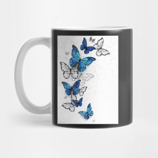 Flying Butterflies Morpho Mug